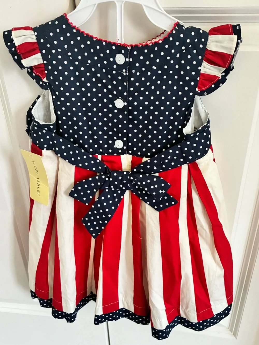 Vintage NWT Laura Ashley Patriotic Dress size 24 Months